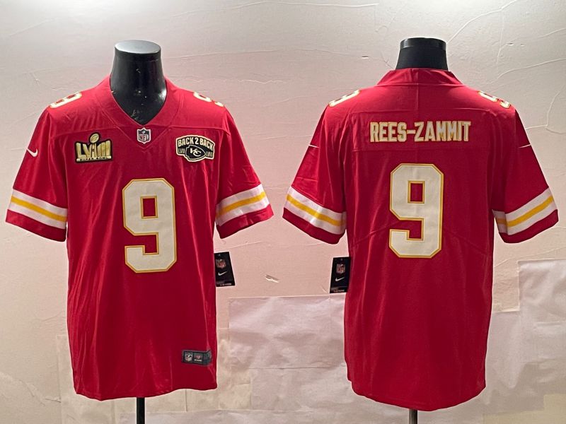 Men Kansas City Chiefs #9 Rees-Zammit Red Second generations 2025 Nike Limited NFL Jersey style 2->kansas city chiefs->NFL Jersey